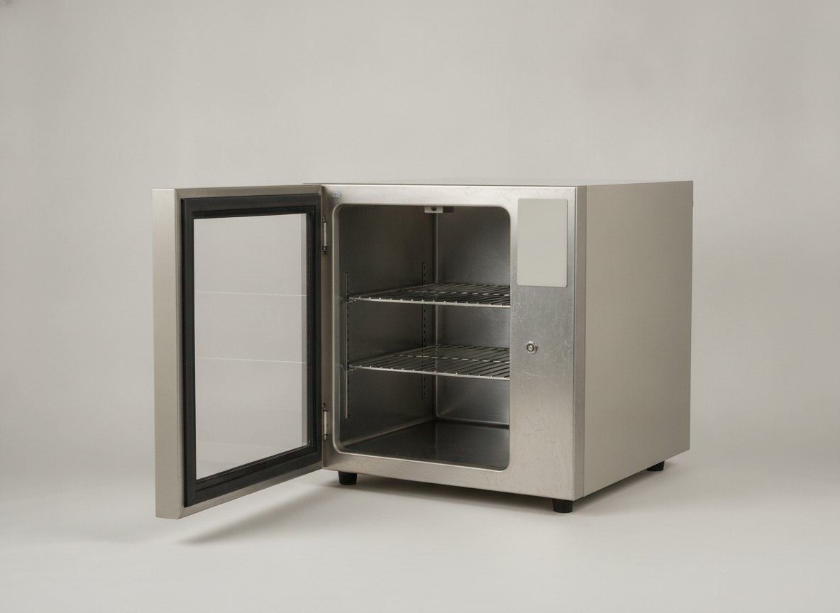 Laboratory instruments on a bench
