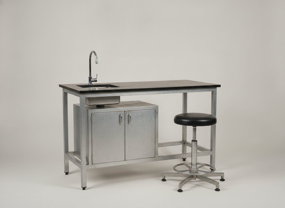Laboratory benching with storage underneath