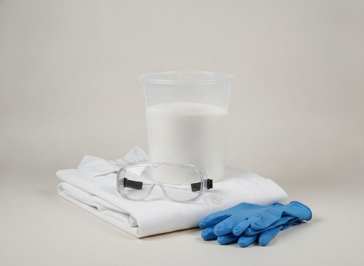 Laboratory safety equipment, goggles and gloves