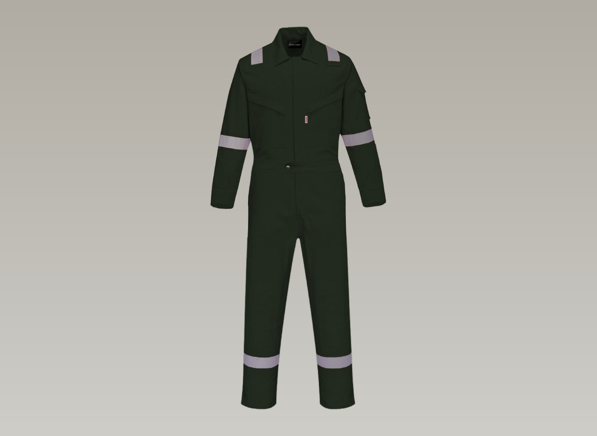 Coverall with reflective bands
